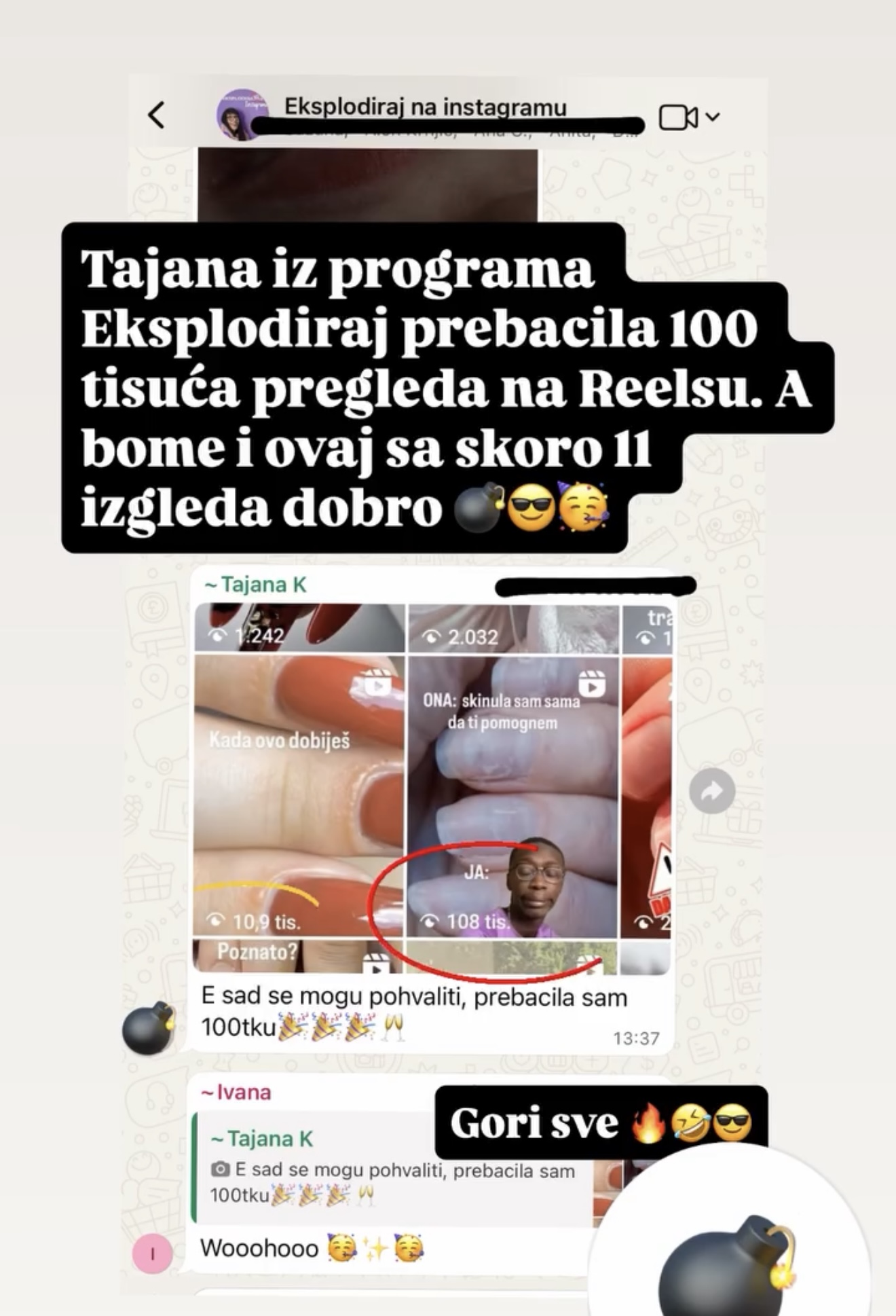 Eksplodiraj na Instagramu
